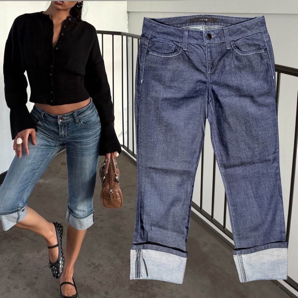 Joe's Jeans Honey Kicker Cuffed Capri Jeans Size 27
